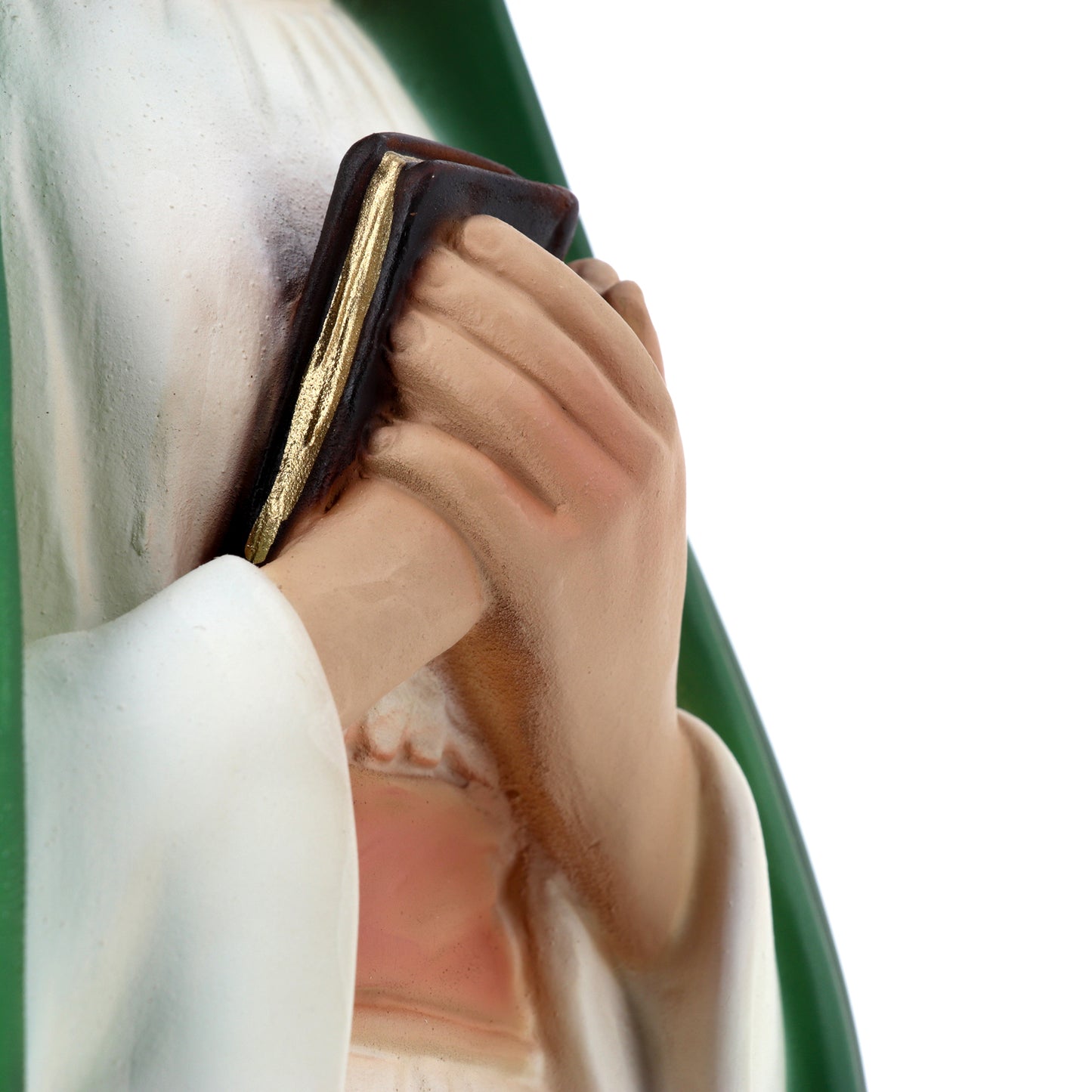 Statua Vergine della Rivelazione, in resina colorata. Altezza 50 cm