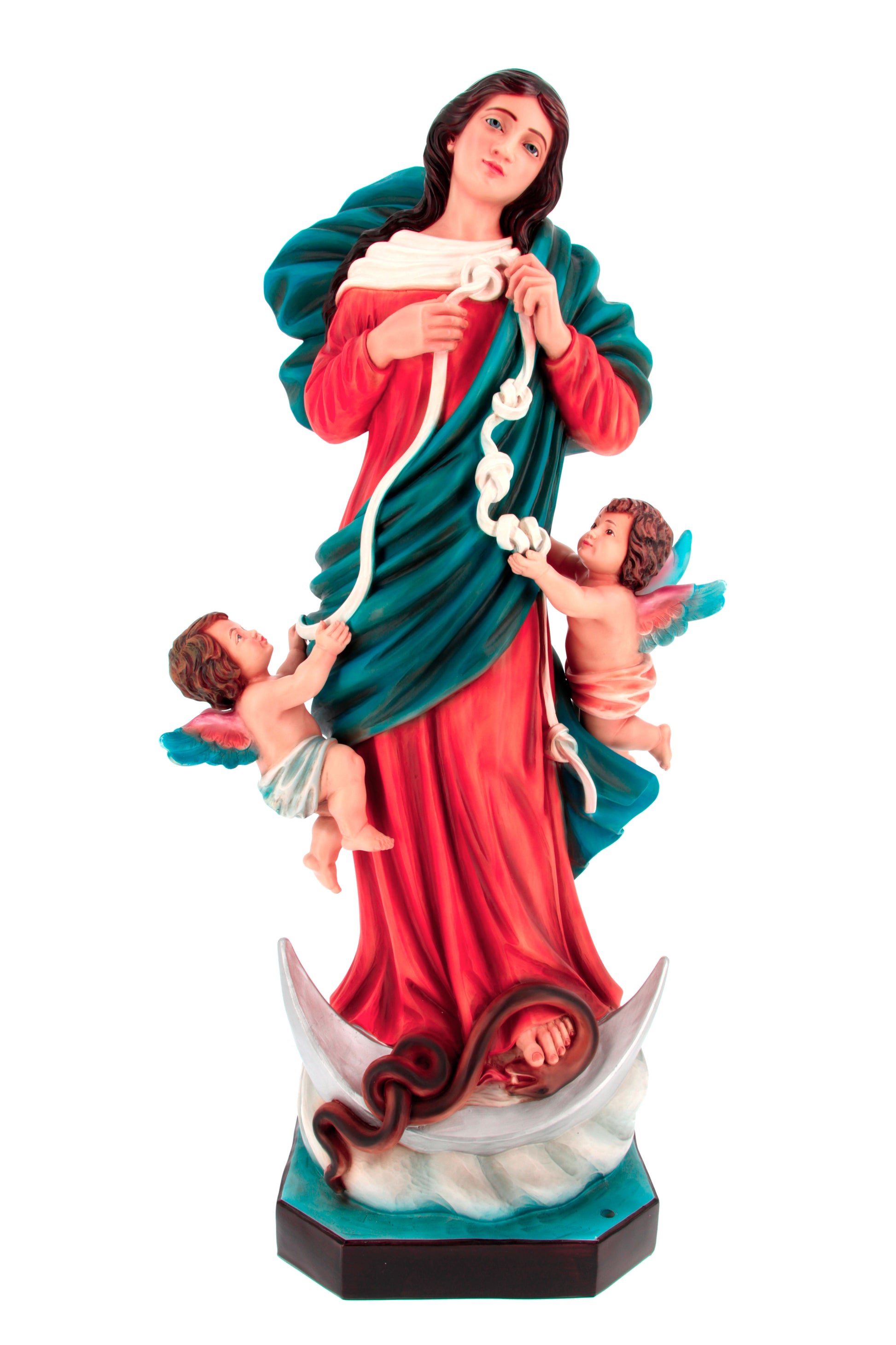 Statua Maria che scioglie i nodi, in resina vuota. Altezza 100 cm