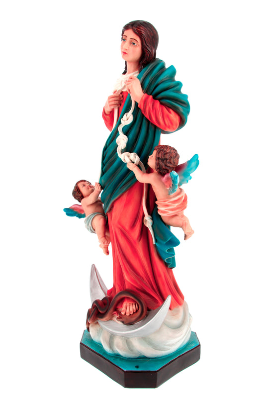 Statua Maria che scioglie i nodi, in resina vuota. Altezza 100 cm