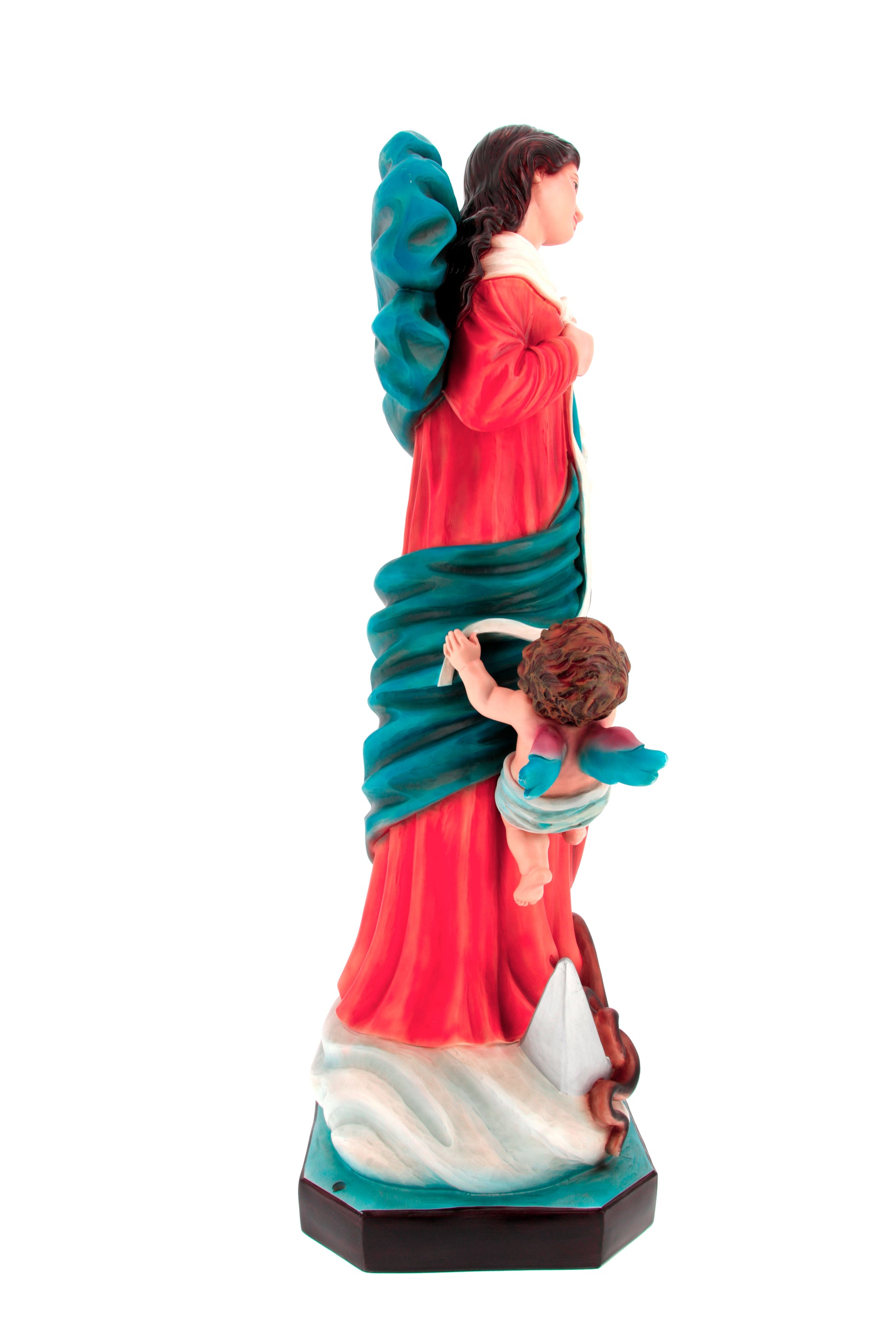Statua Maria che scioglie i nodi, in resina vuota. Altezza 100 cm