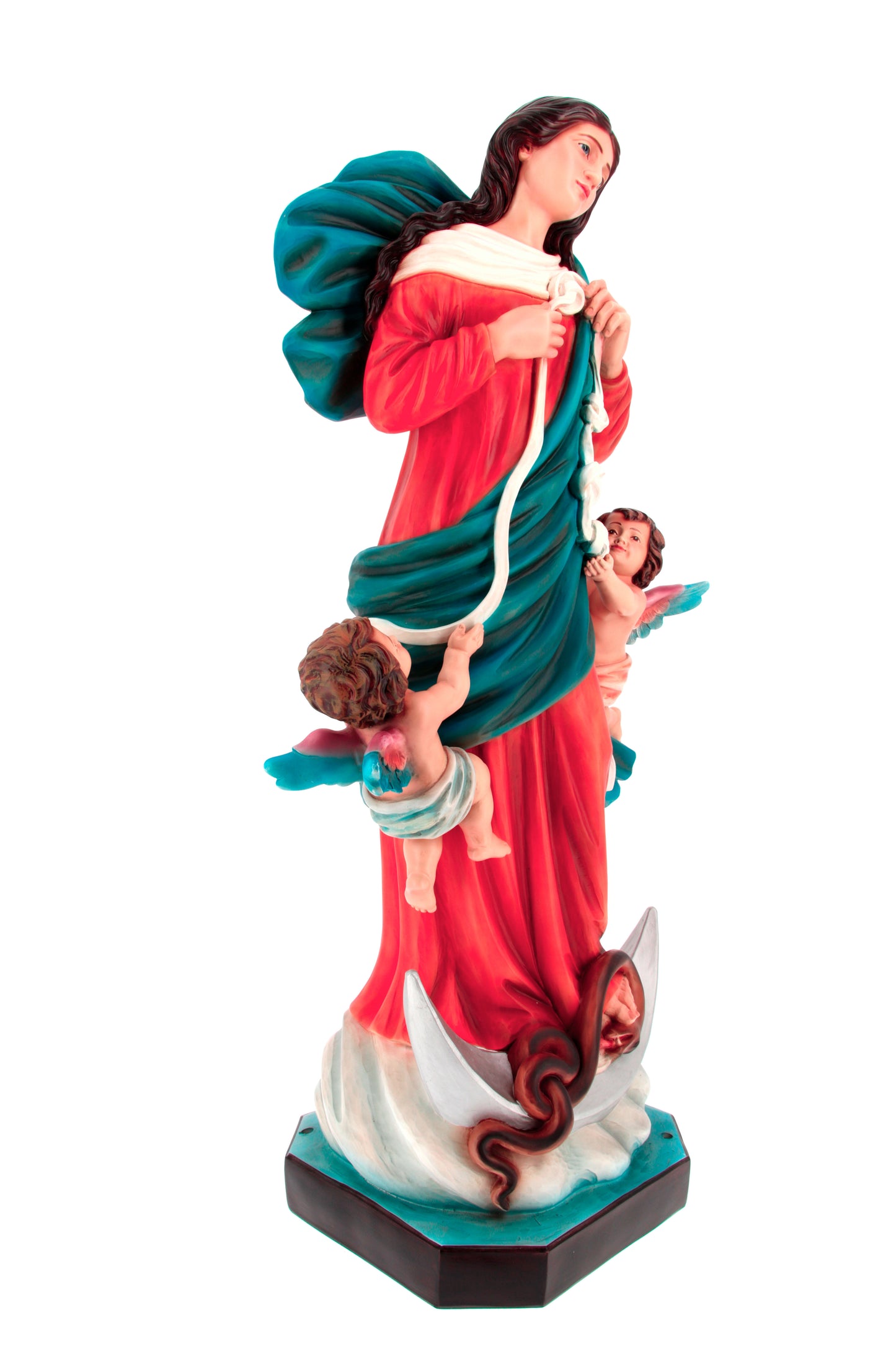 Statua Maria che scioglie i nodi, in resina vuota. Altezza 100 cm