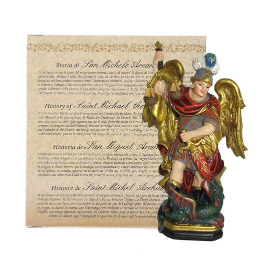 Statua San Michele Arcangelo in Resina 12 cm - Confezione Regalo