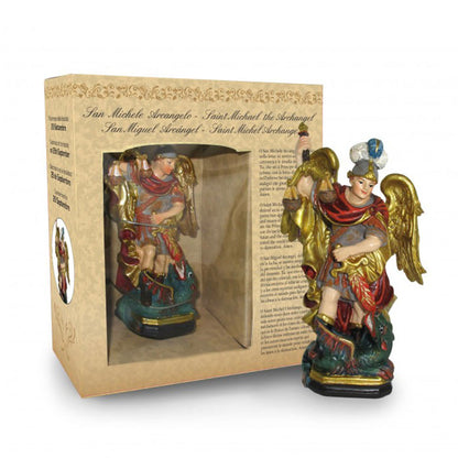 Statua San Michele Arcangelo in Resina 12 cm - Confezione Regalo