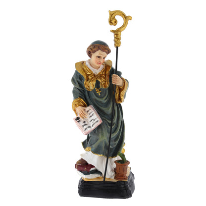 Statua San Benedetto in resina, in confezione regalo. Altezza 12 cm