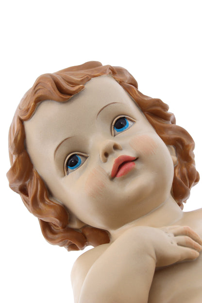 Statua Gesù Bambino in resina. Altezza 33 cm