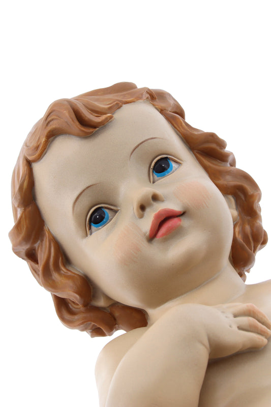 Statua Gesù Bambino in resina. Altezza 33 cm