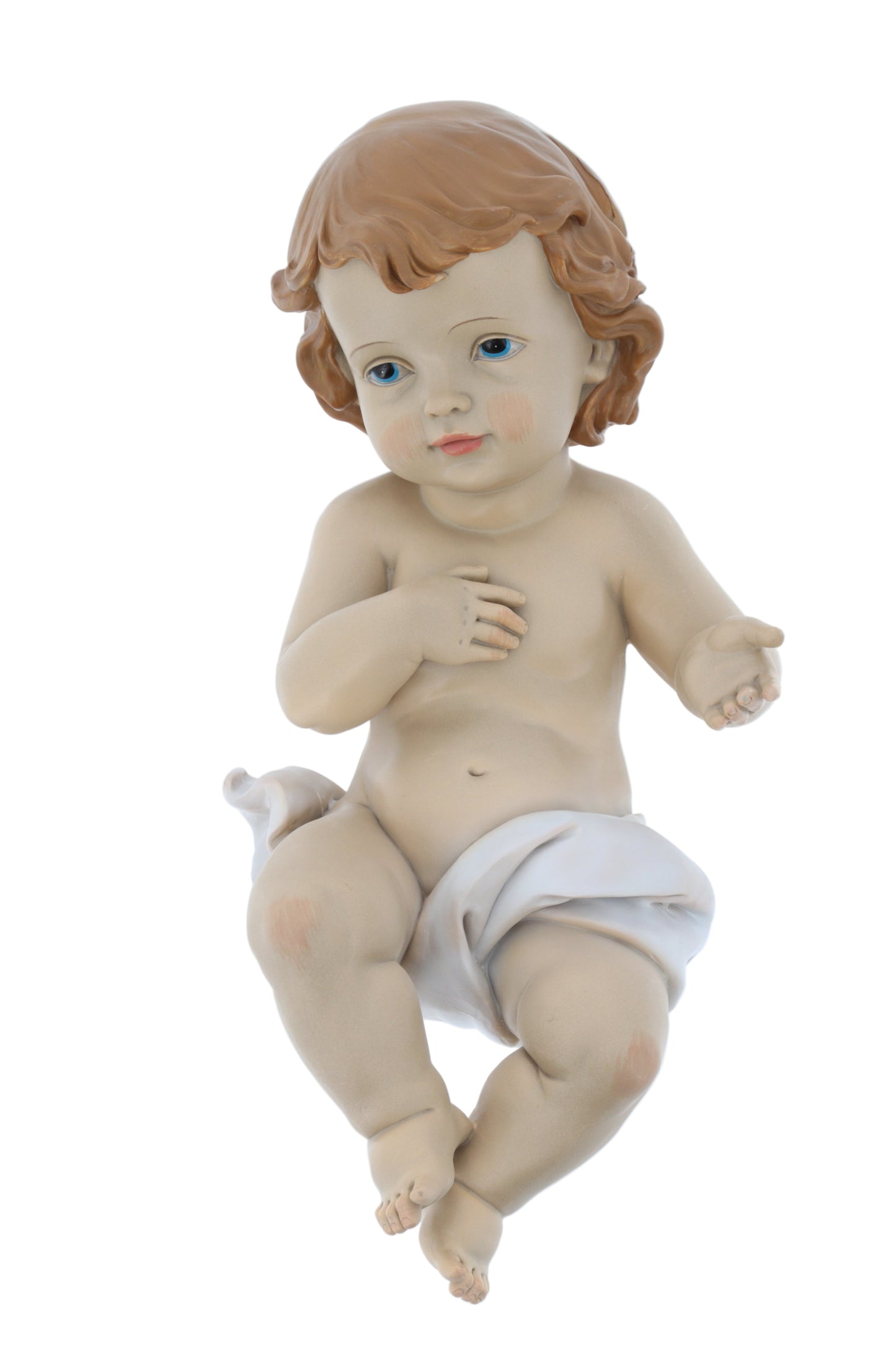 Statua Gesù Bambino in resina. Altezza 33 cm