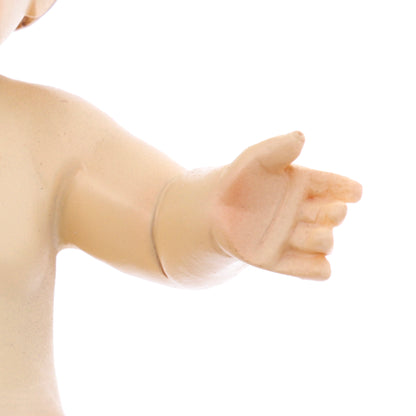 Statua Gesù Bambino con lenzuolino, in resina. Altezza 10,5 cm