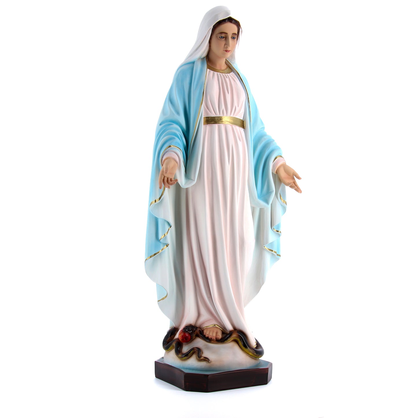 Statua Madonna Immacolata, in resina vuota. Altezza 80 cm