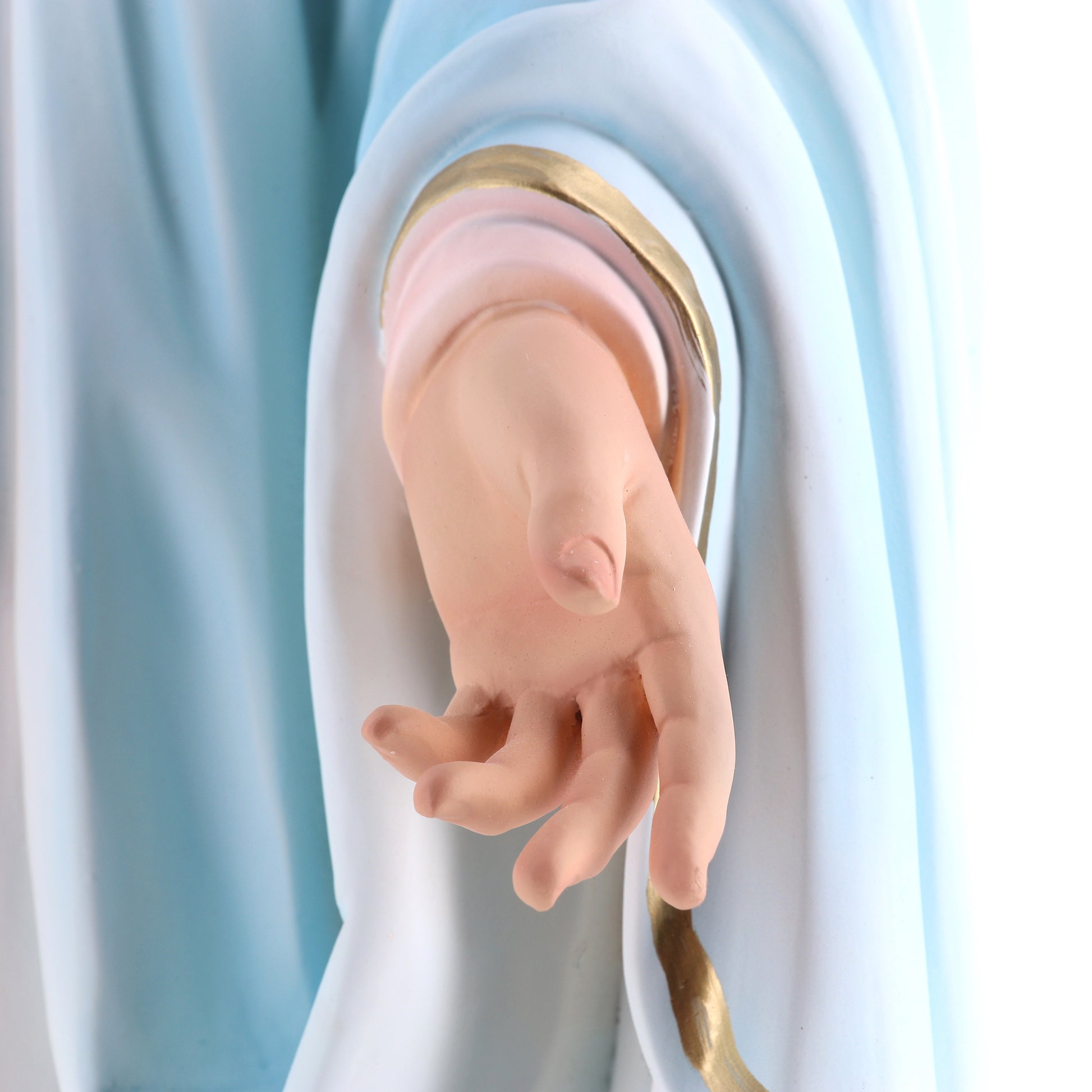 Statua Madonna Immacolata, in resina vuota. Altezza 80 cm