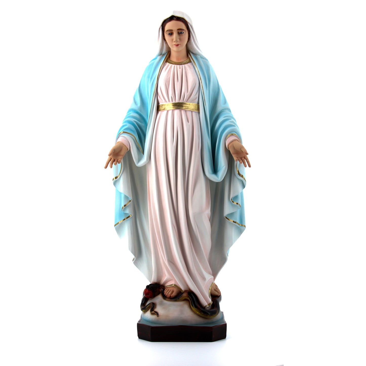 Statua Madonna Immacolata, in resina vuota. Altezza 80 cm