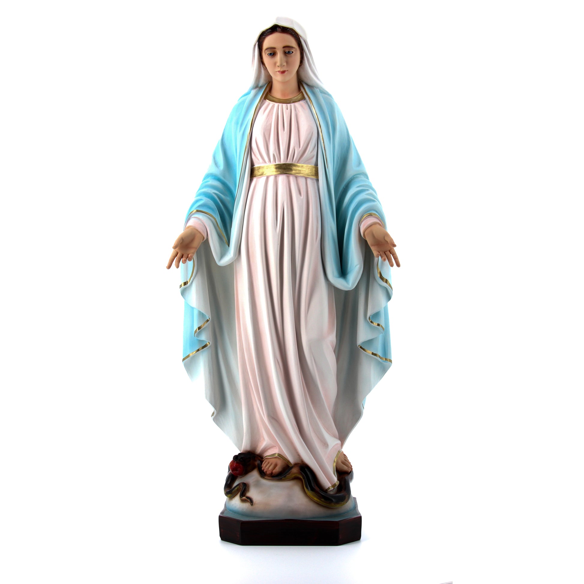 Statua Madonna Immacolata, in resina vuota. Altezza 80 cm