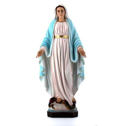 Statua Madonna Immacolata, in resina vuota. Altezza 80 cm