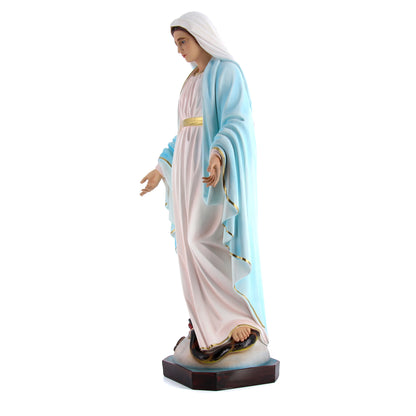 Statua Madonna Immacolata, in resina vuota. Altezza 80 cm