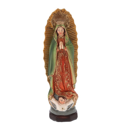Statua Madonna di Guadalupe in resina, in confezione regalo. Altezza 12 cm