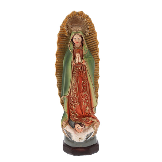 Statua Madonna di Guadalupe in resina, in confezione regalo. Altezza 12 cm