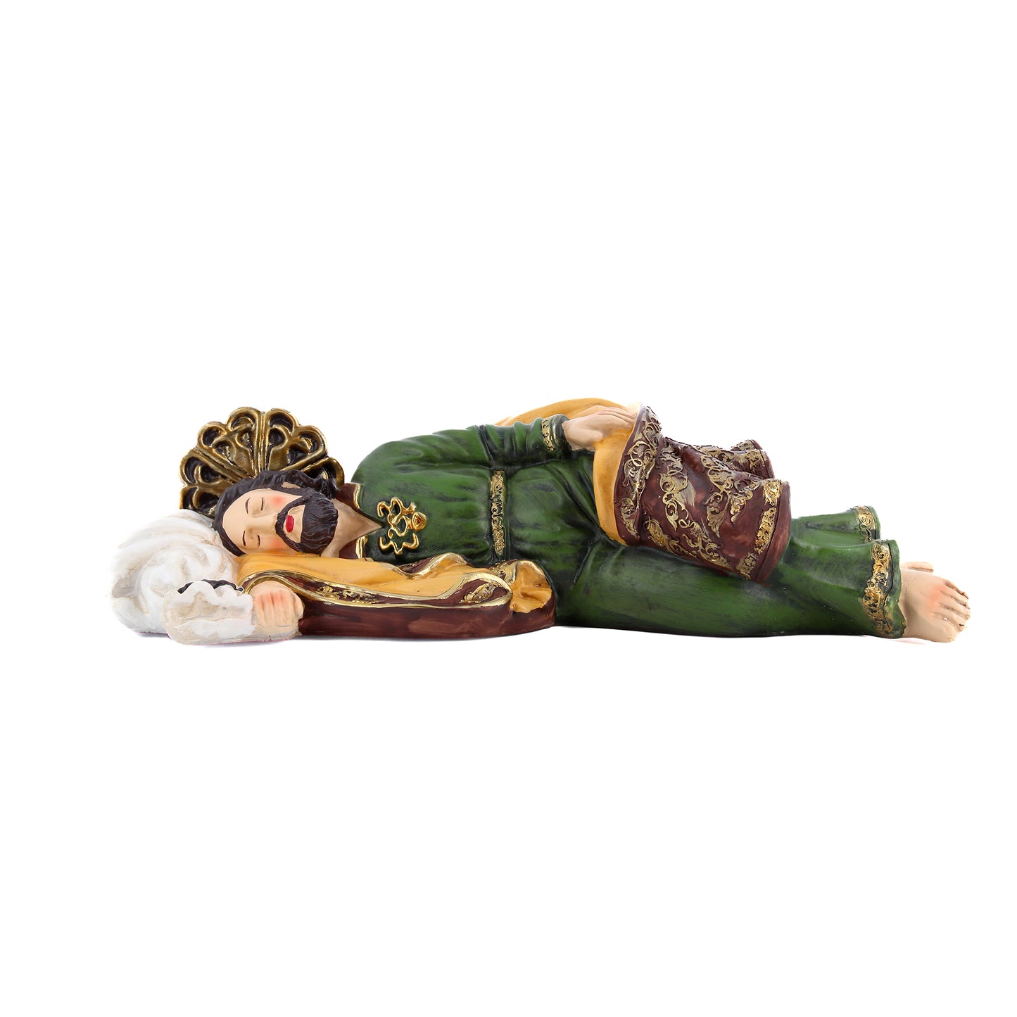 Statua San Giuseppe dormiente, in resina. Larghezza 40 cm