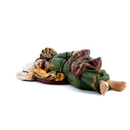 Statua San Giuseppe dormiente, in resina. Larghezza 40 cm