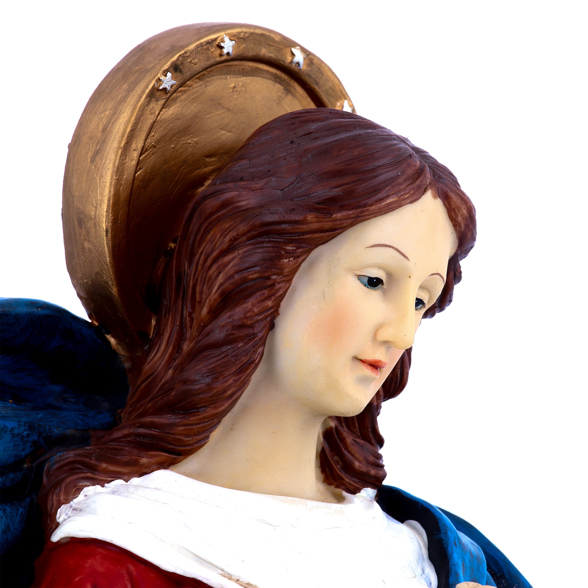 Statua Maria che scioglie i nodi, in resina. Altezza 60 cm