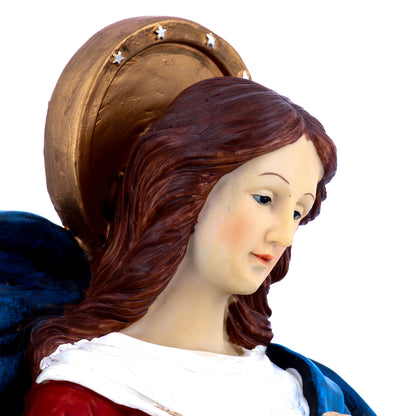 Statua Maria che scioglie i nodi, in resina. Altezza 60 cm