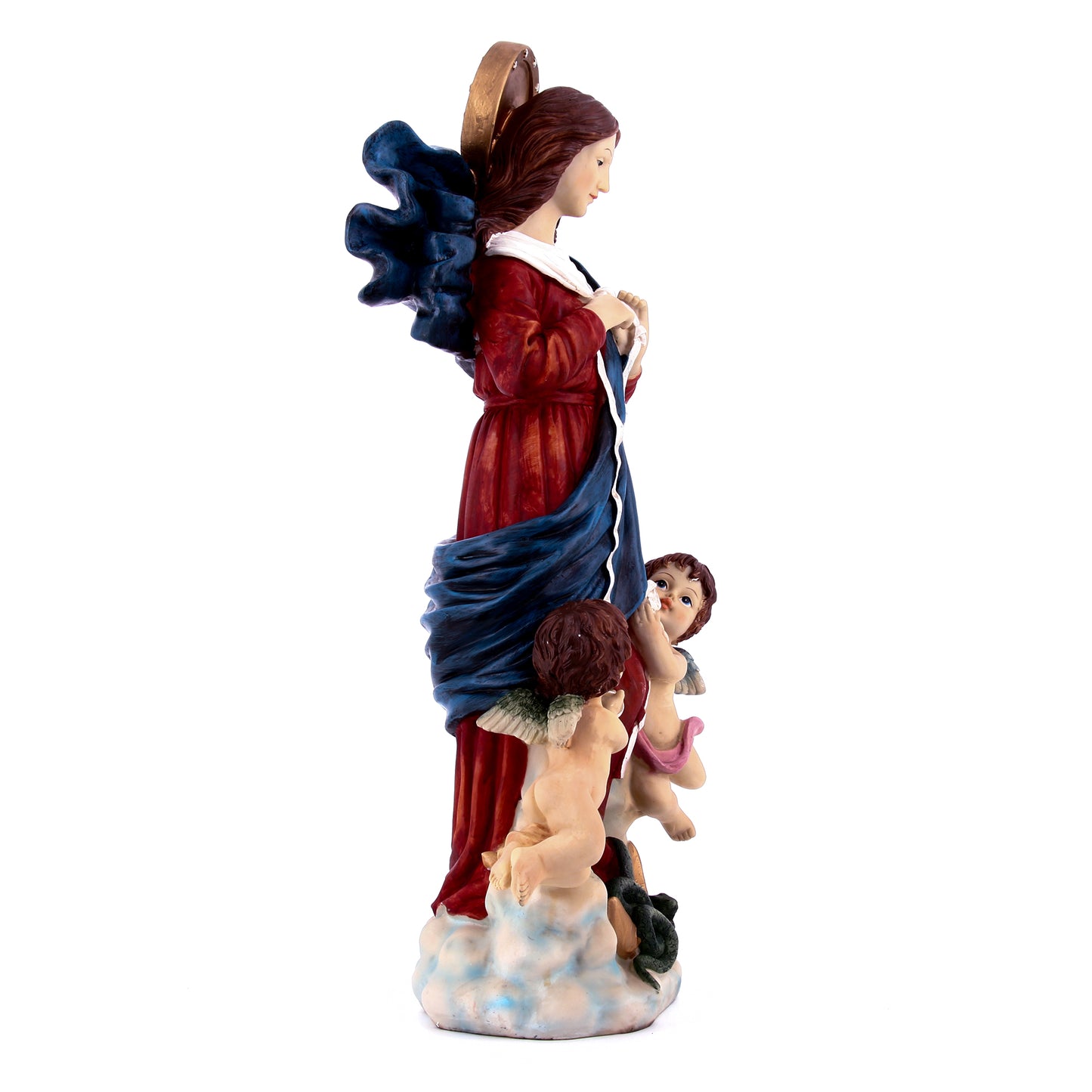 Statua Maria che scioglie i nodi, in resina. Altezza 60 cm