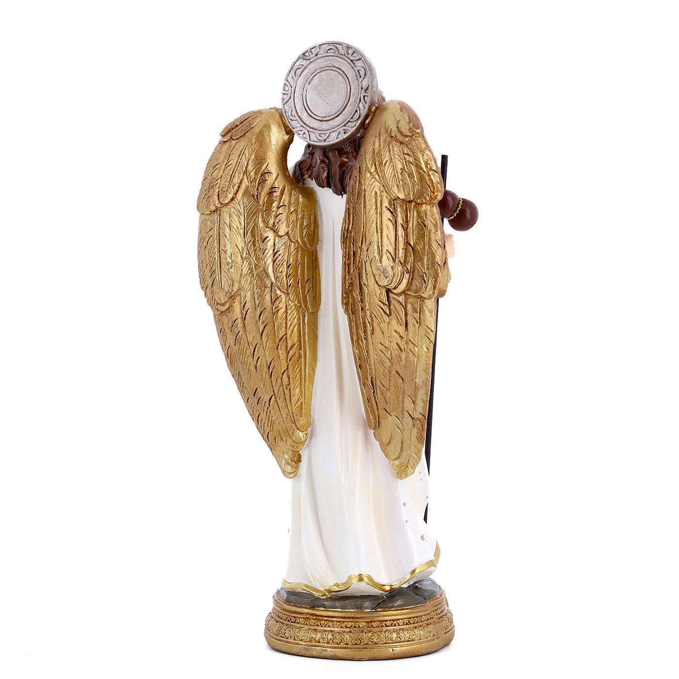 Statua Arcangelo Raffaele in resina. Altezza 29,3 cm