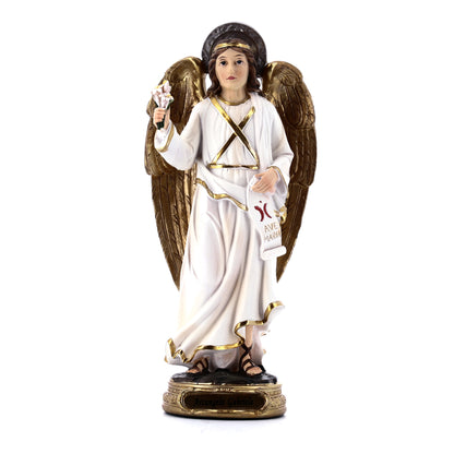 Statua Arcangelo Gabriele, in resina. Altezza 20 cm