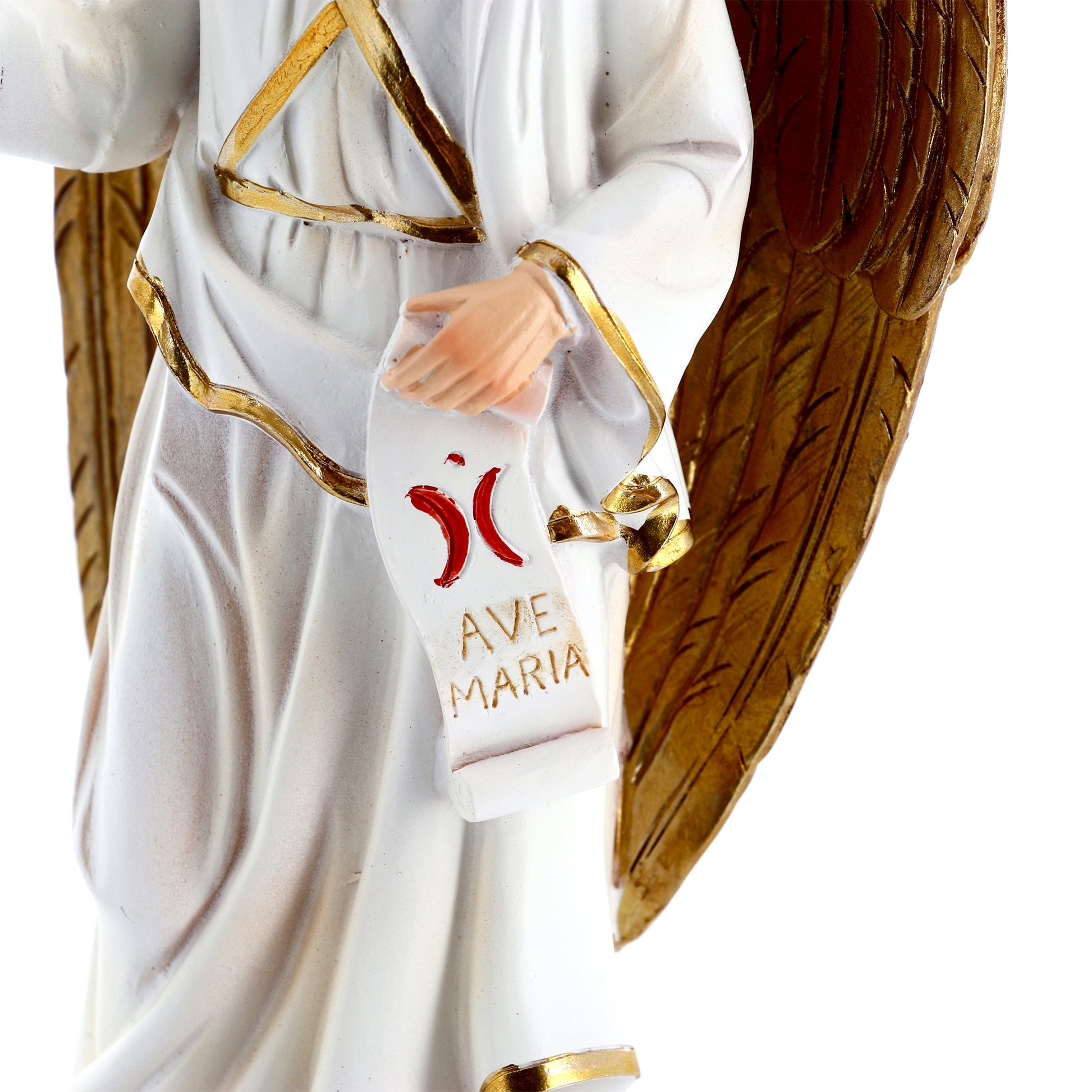 Statua Arcangelo Gabriele, in resina. Altezza 20 cm
