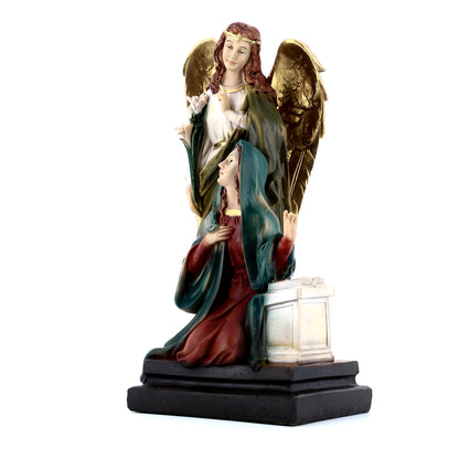 Statua Annunciazione, in resina. Altezza 20,5 cm
