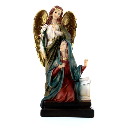Statua Annunciazione, in resina. Altezza 20,5 cm