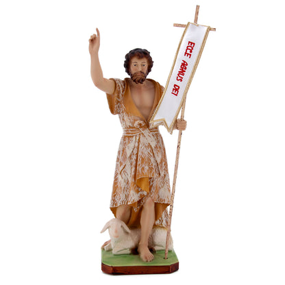 Statua San Giovanni Battista, in resina. Altezza 31 cm