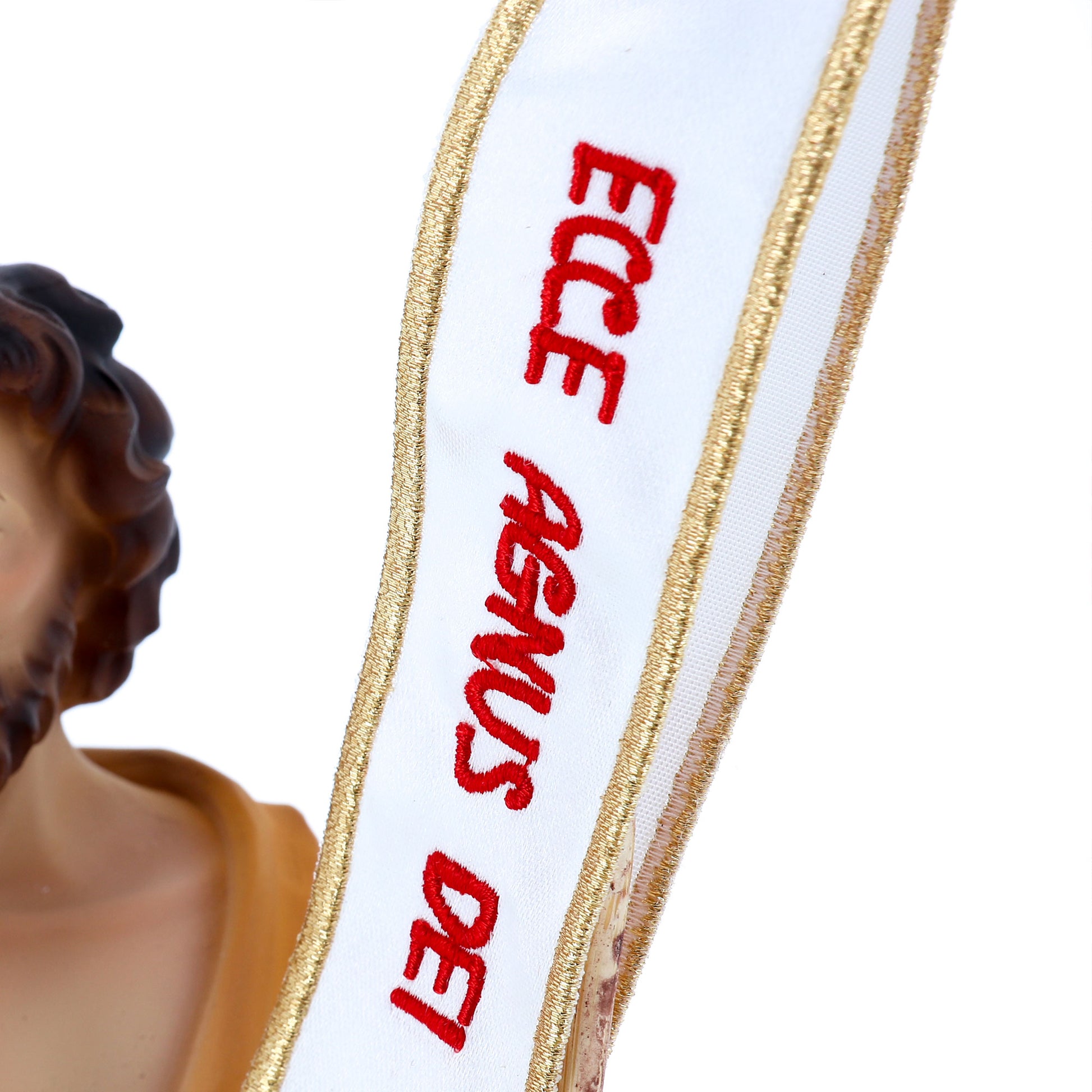 Statua San Giovanni Battista, in resina. Altezza 31 cm