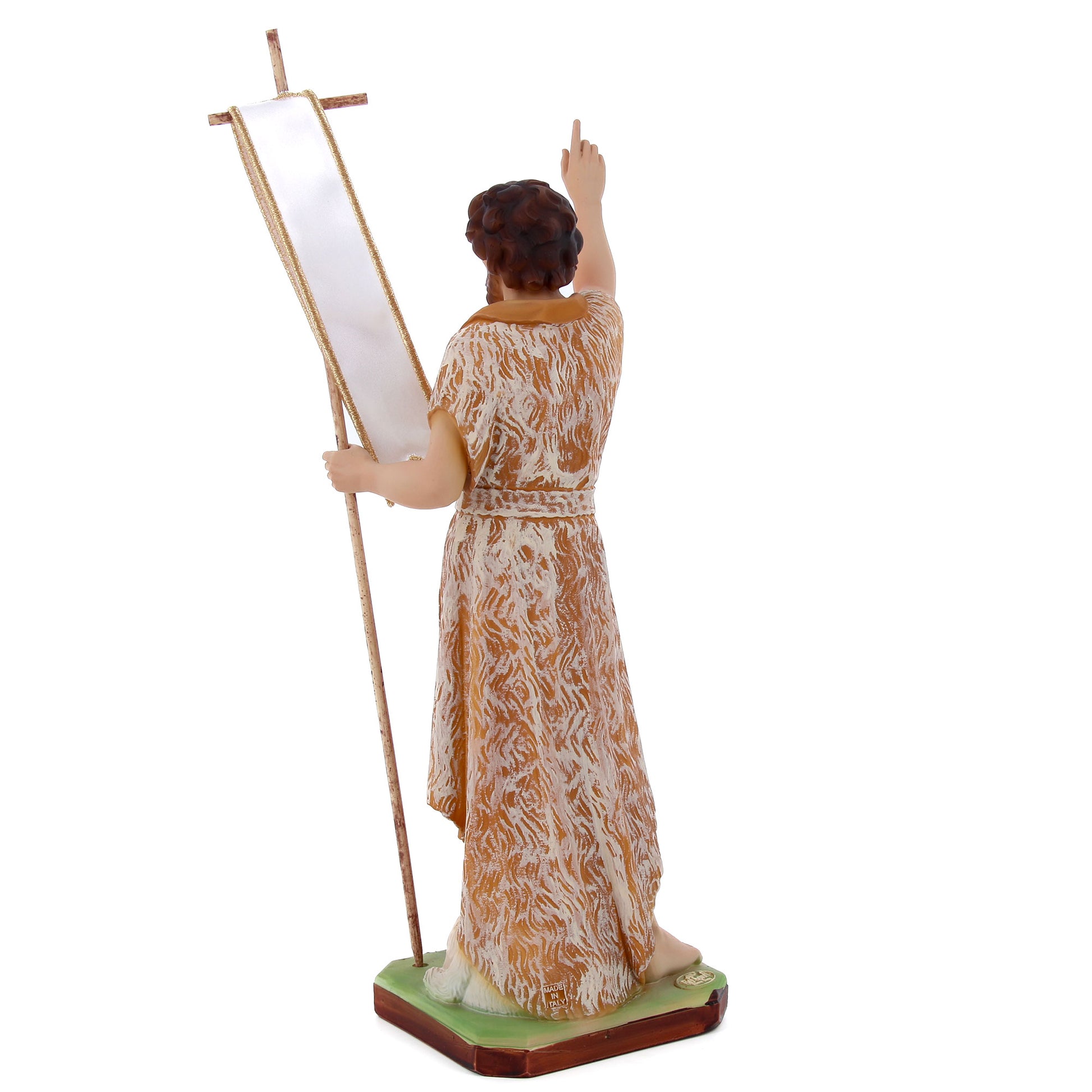Statua San Giovanni Battista, in resina. Altezza 31 cm