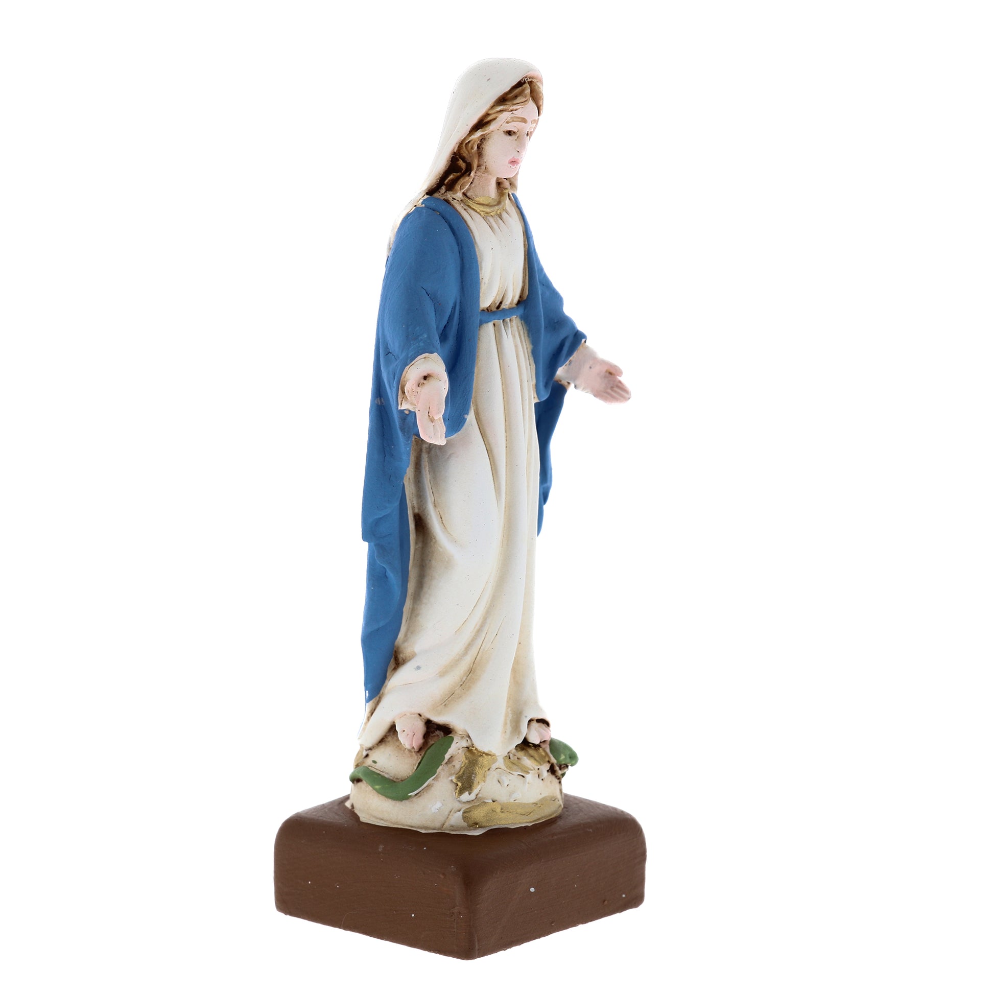 Statua Madonna Immacolata in resina colorata. Altezza 7 cm