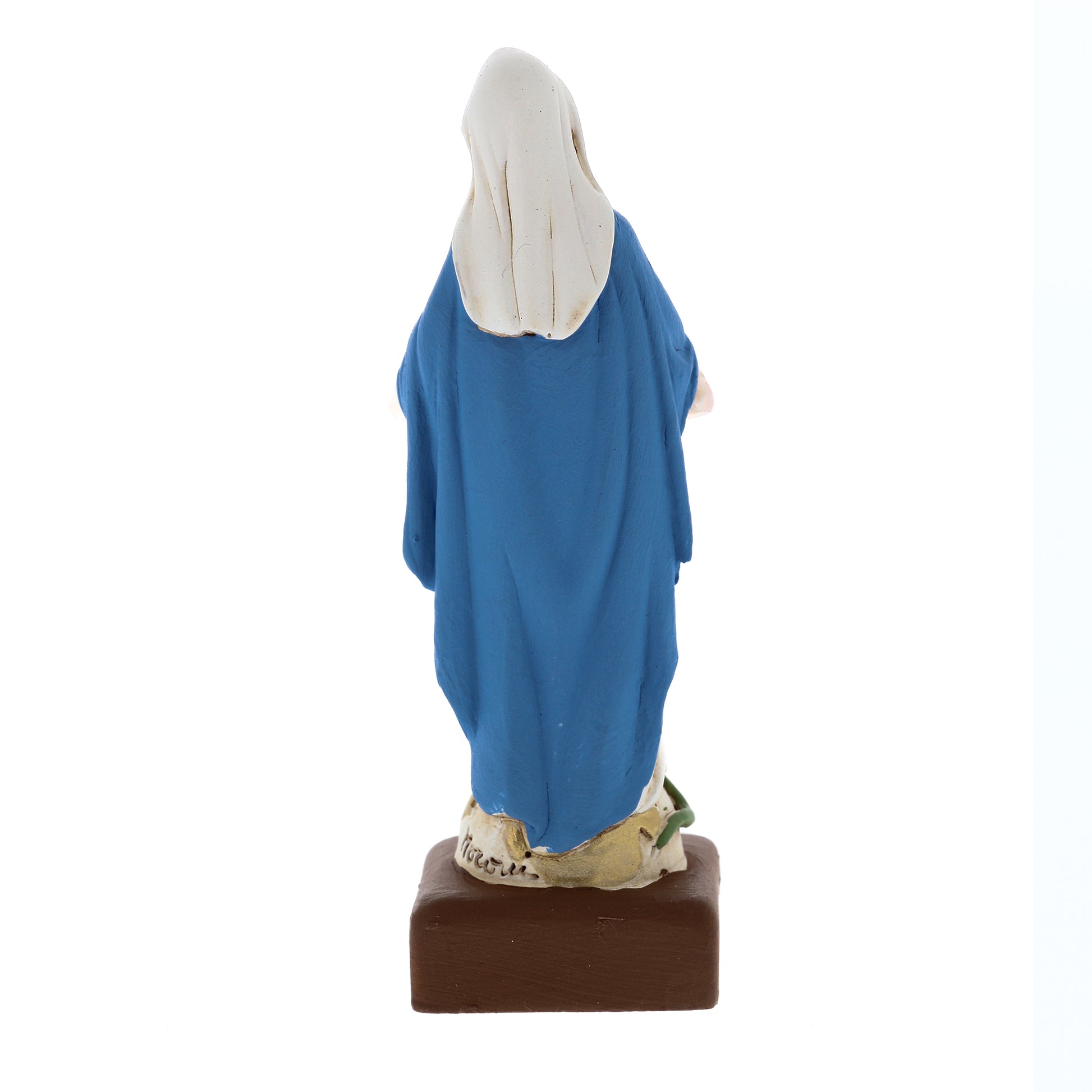 Statua Madonna Immacolata in resina colorata. Altezza 7 cm