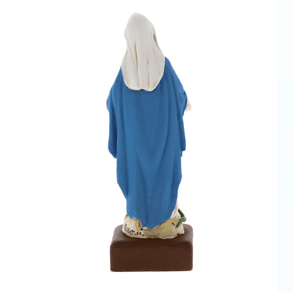 Statua Madonna Immacolata in resina colorata. Altezza 7 cm