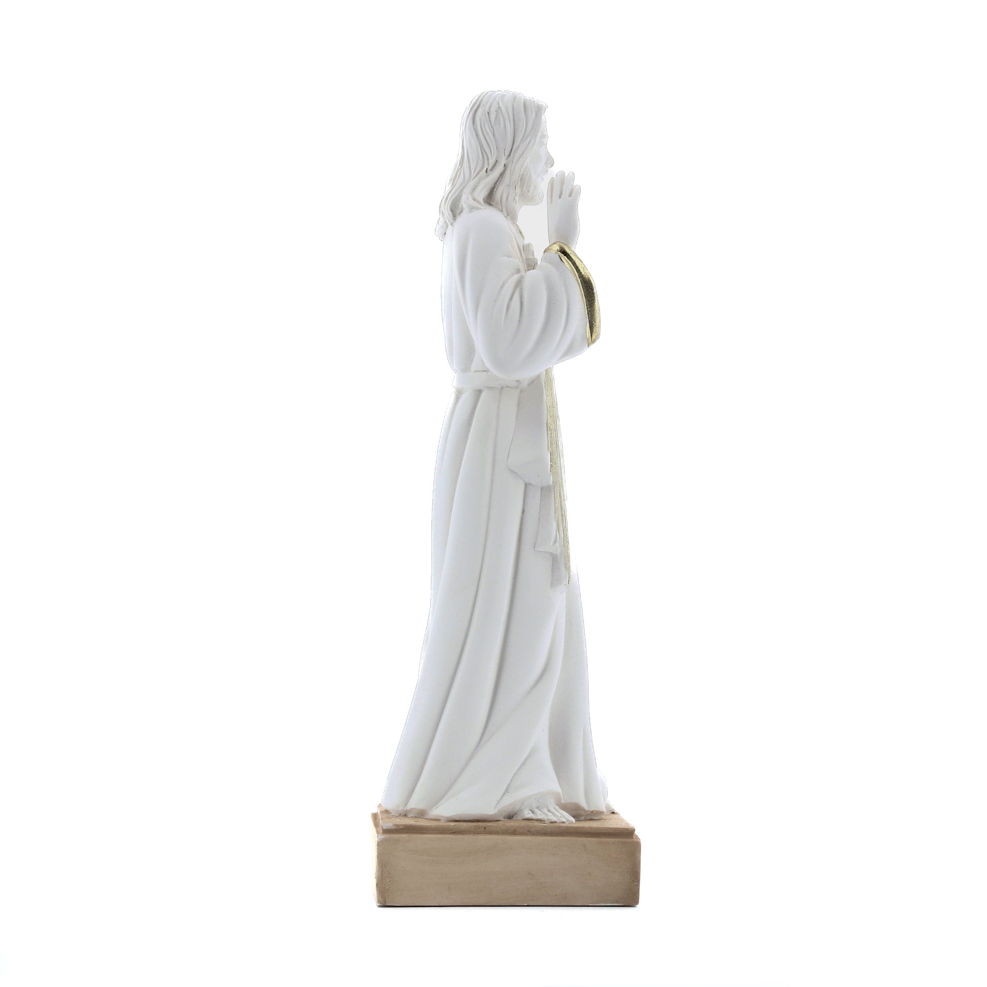 Statua Gesù Misericordioso in resina bianca. Altezza 20 cm