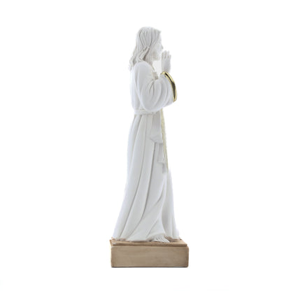 Statua Gesù Misericordioso in resina bianca. Altezza 20 cm