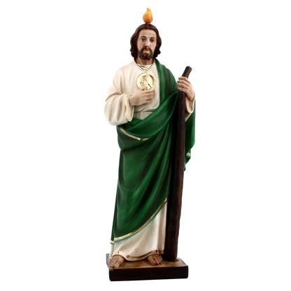 Statua San Giuda Taddeo Apostolo, in resina vuota. Altezza 40 cm