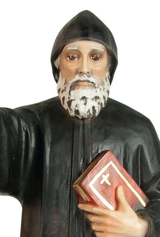Statua San Charbel in resina colorata. Altezza 30 cm