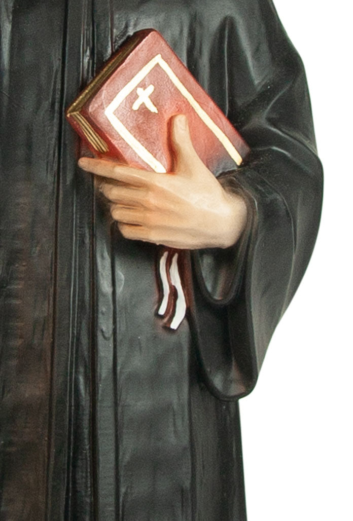Statua San Charbel in resina colorata. Altezza 30 cm