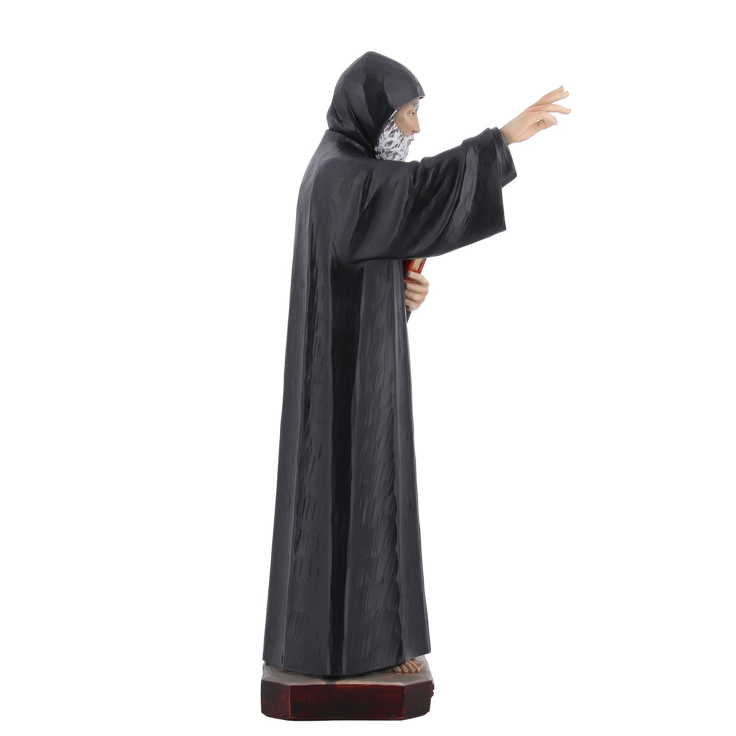 Statua di San Charbel in resina vuota colorata. Altezza 60 cm