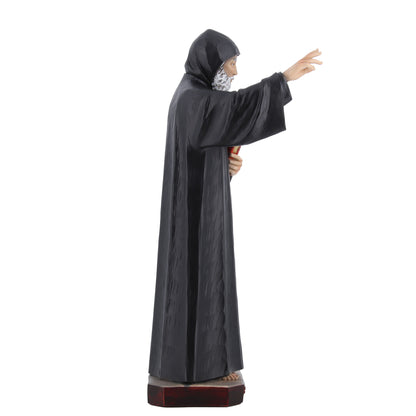 Statua di San Charbel in resina vuota colorata. Altezza 60 cm