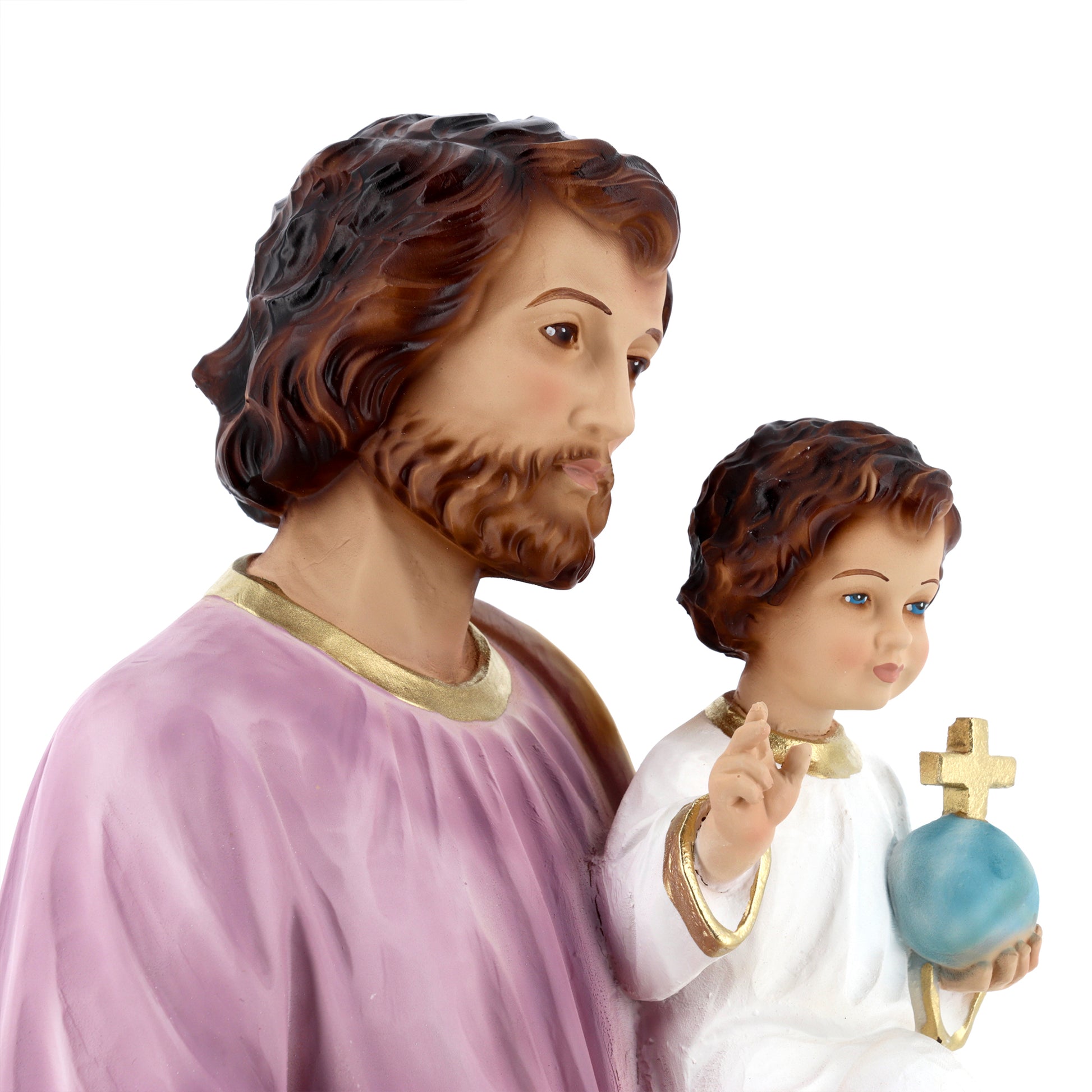 Statua San Giuseppe in resina vuota. Altezza 51 cm