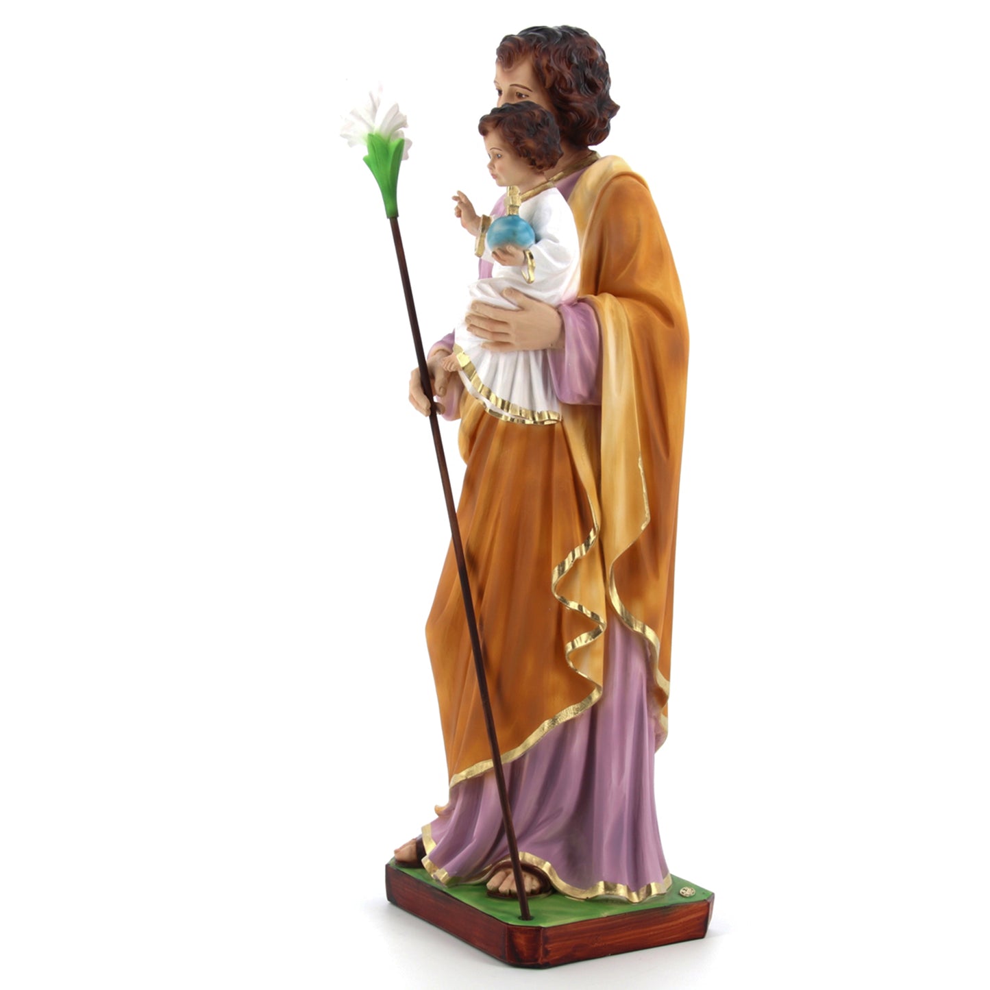 Statua San Giuseppe in resina vuota. Altezza 51 cm