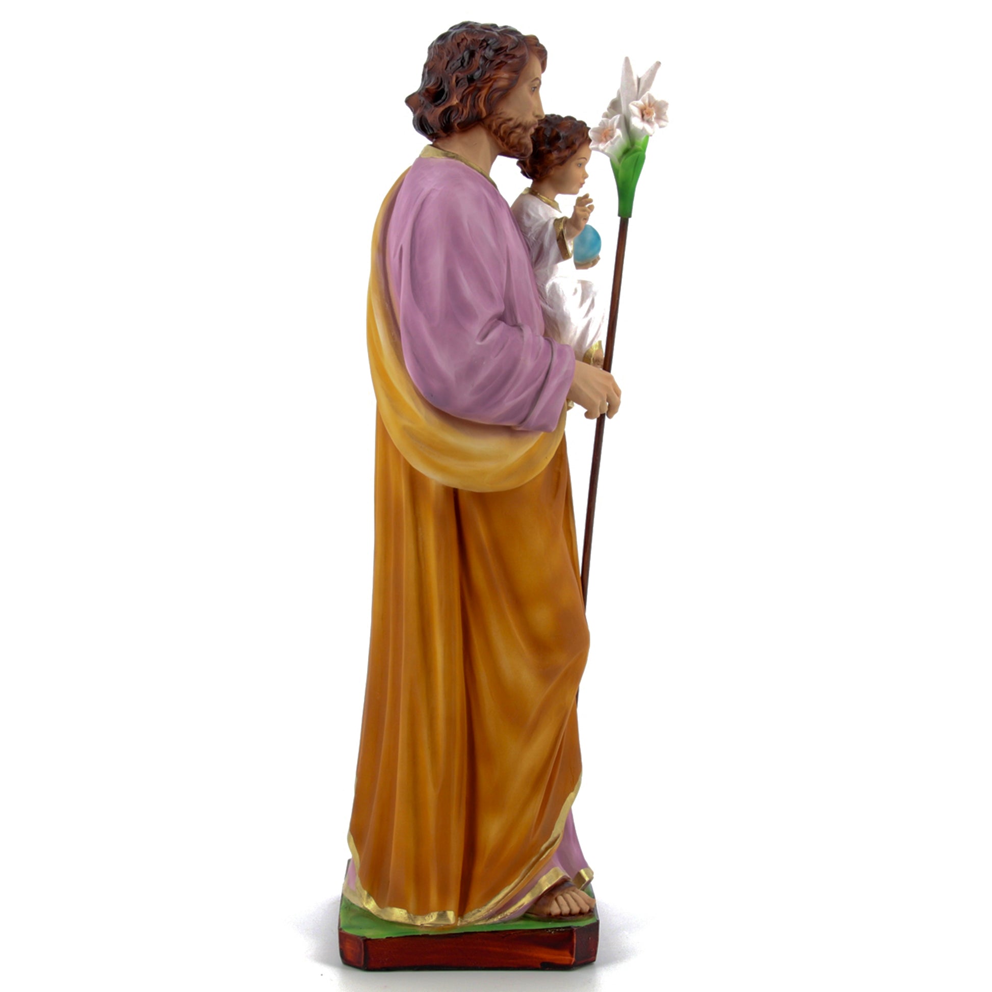 Statua San Giuseppe in resina vuota. Altezza 51 cm