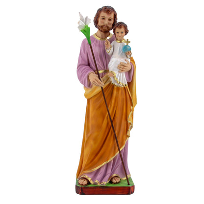 Statua San Giuseppe in resina vuota. Altezza 51 cm