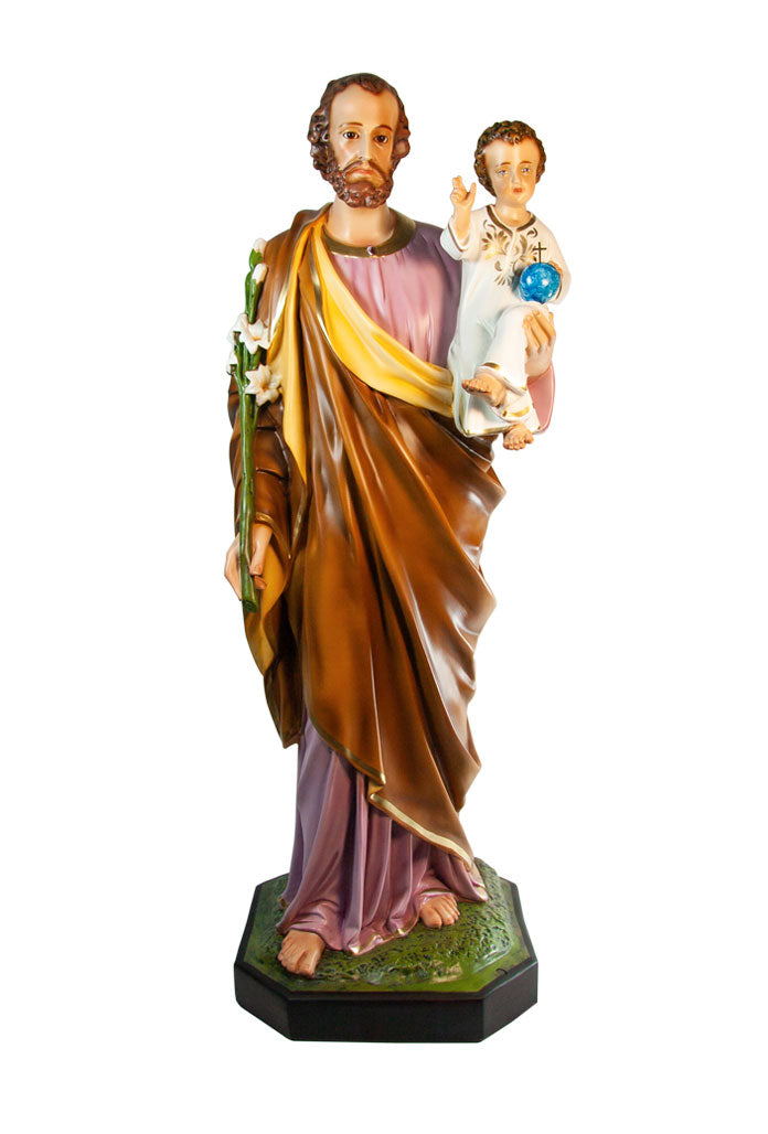 Statua san Giuseppe, in resina vuota. Altezza 100 cm