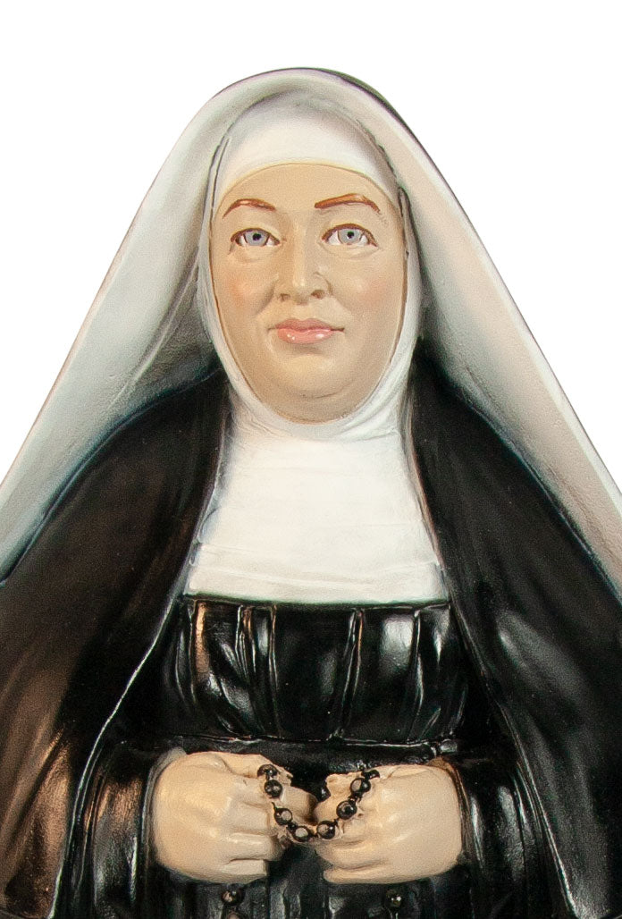 Statua Beata Maria Teresa Fasce in polvere di marmo colorata. Altezza 30 cm
