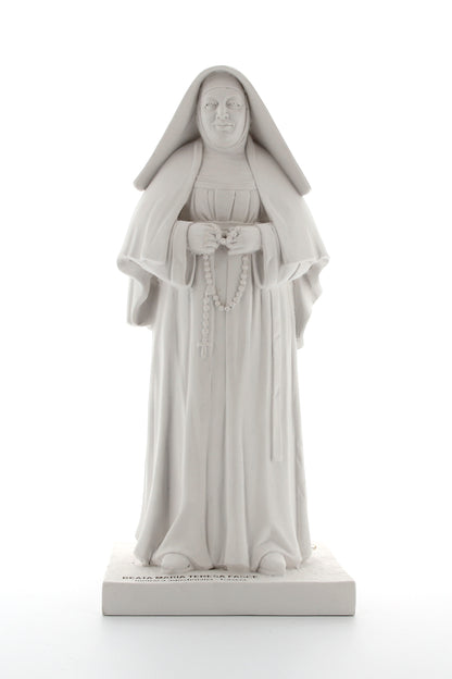 Statua Beata Maria Teresa Fasce in polvere di marmo bianca. Altezza 30 cm